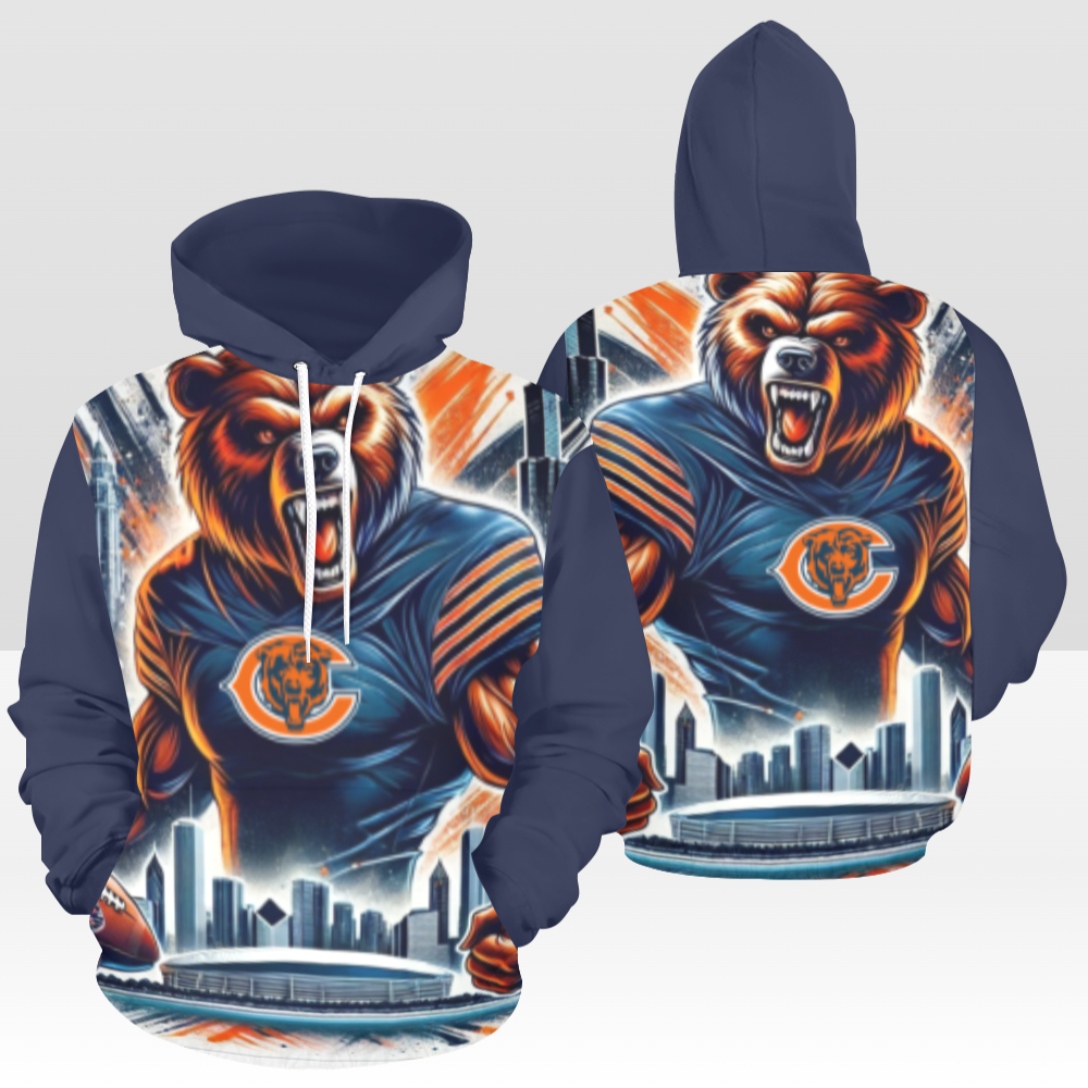 MENS BEARS GAME DAY PULLOVER HOODIE: NAVY