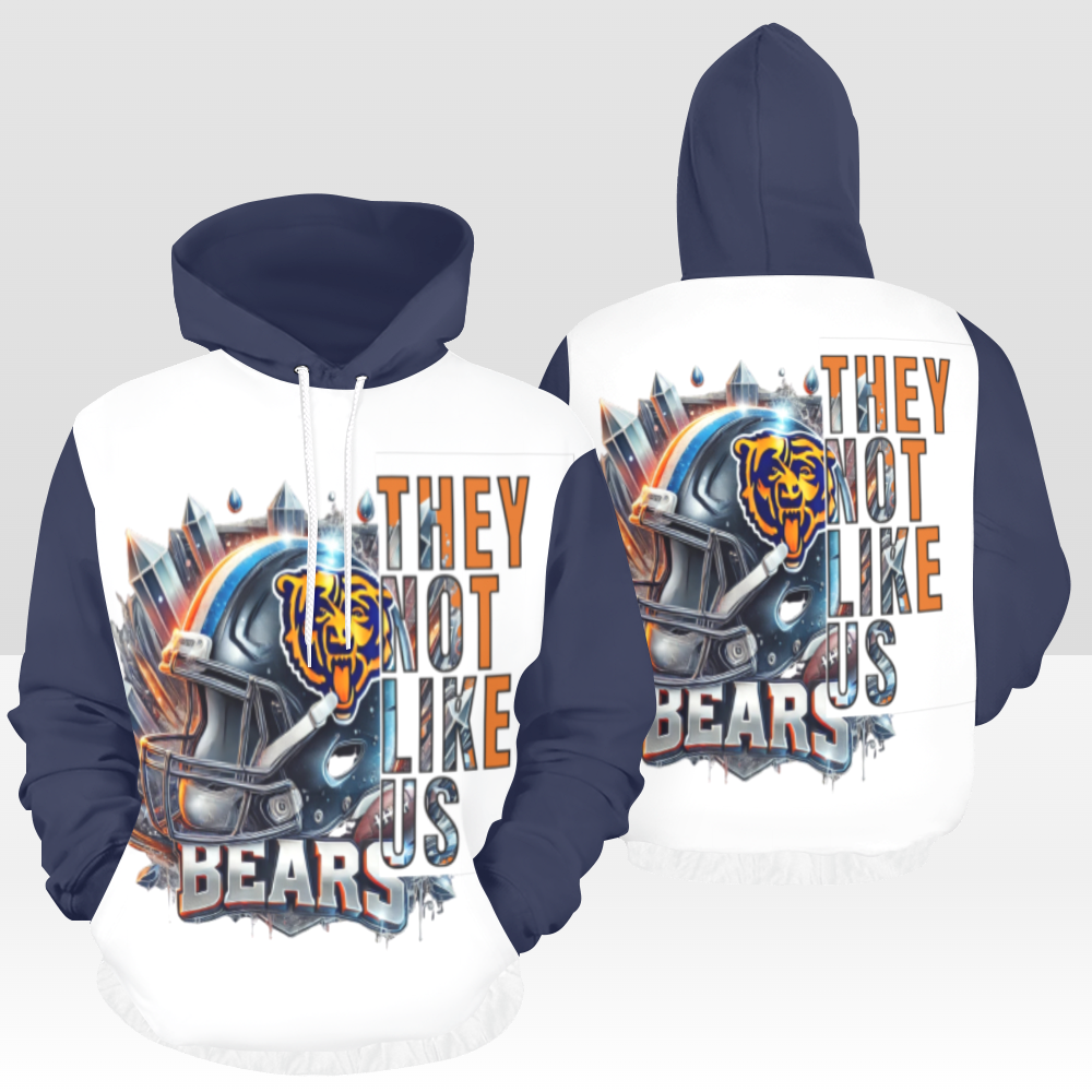 MENS BEARS GAME DAY "THEY NOT LIKE US" PULLOVER HOODIE: NAVY