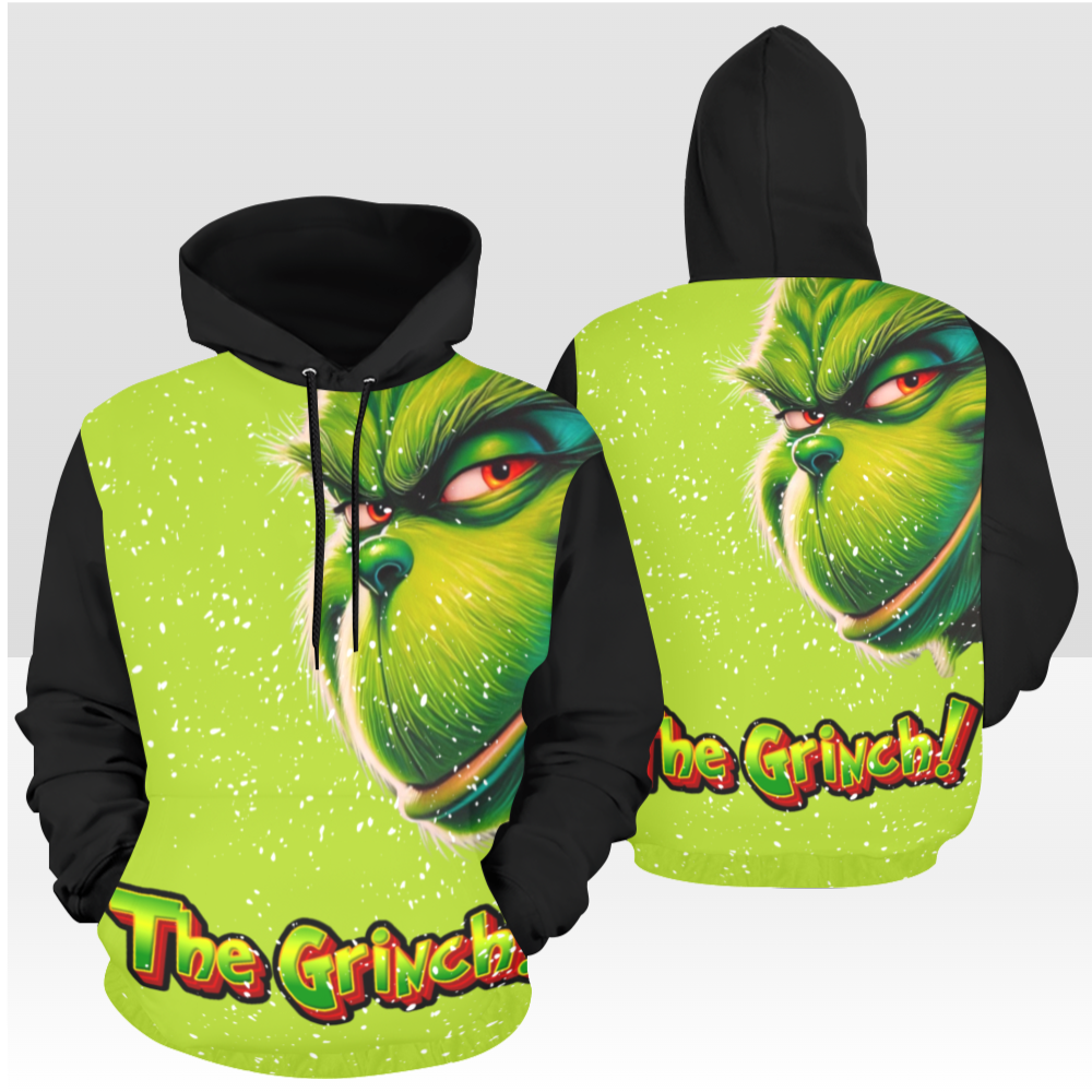 GRINCH 02 SOLID BLACK PULL OVER HOODIE