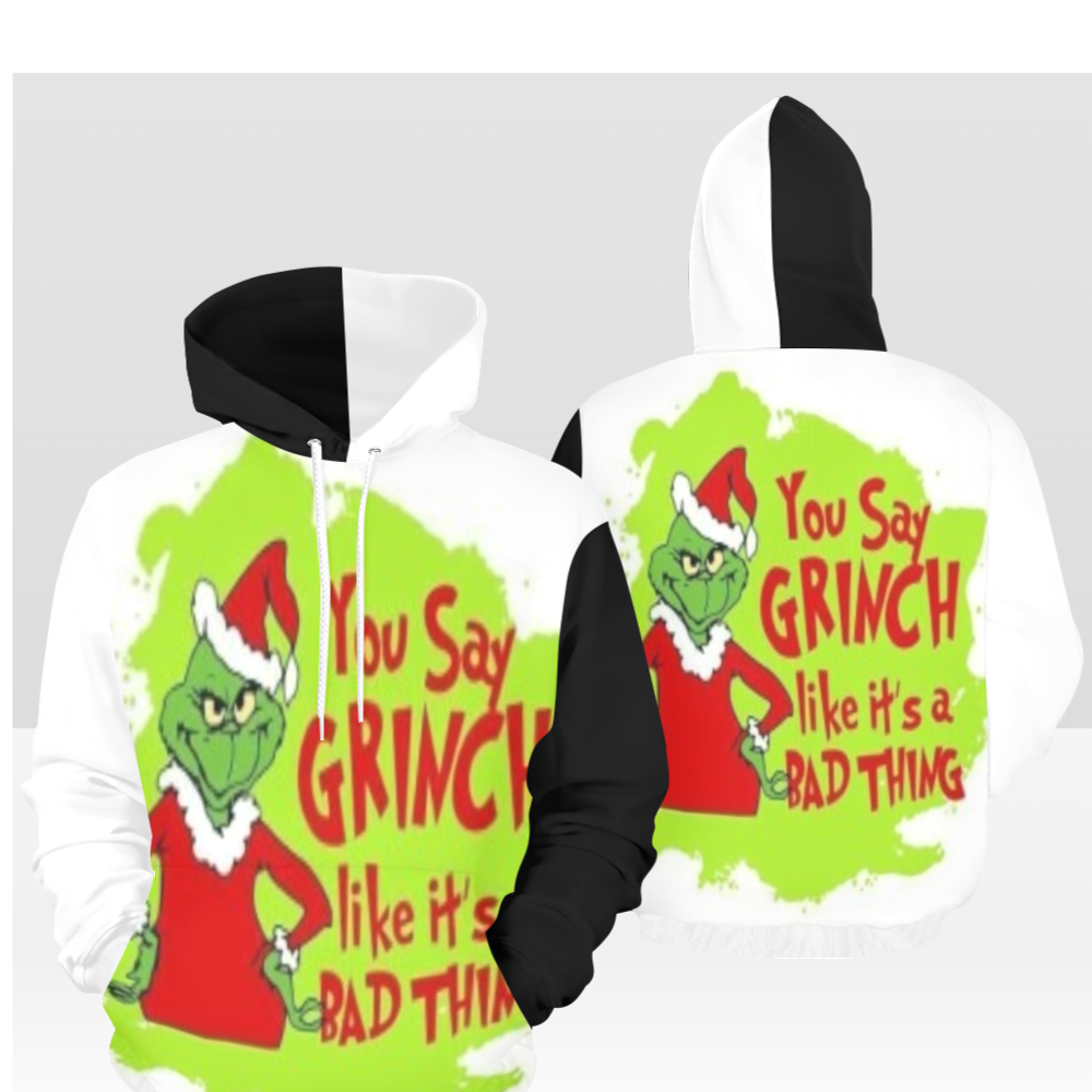 GRINCH 03 MULTI BLACK & WHITE PULL OVER HOODIE