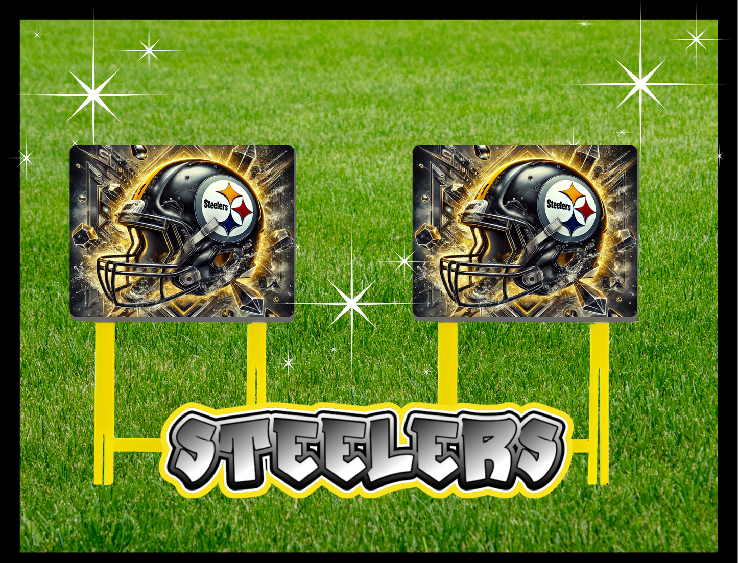 CUSTOM STEELERS FOLDING TRAY SET