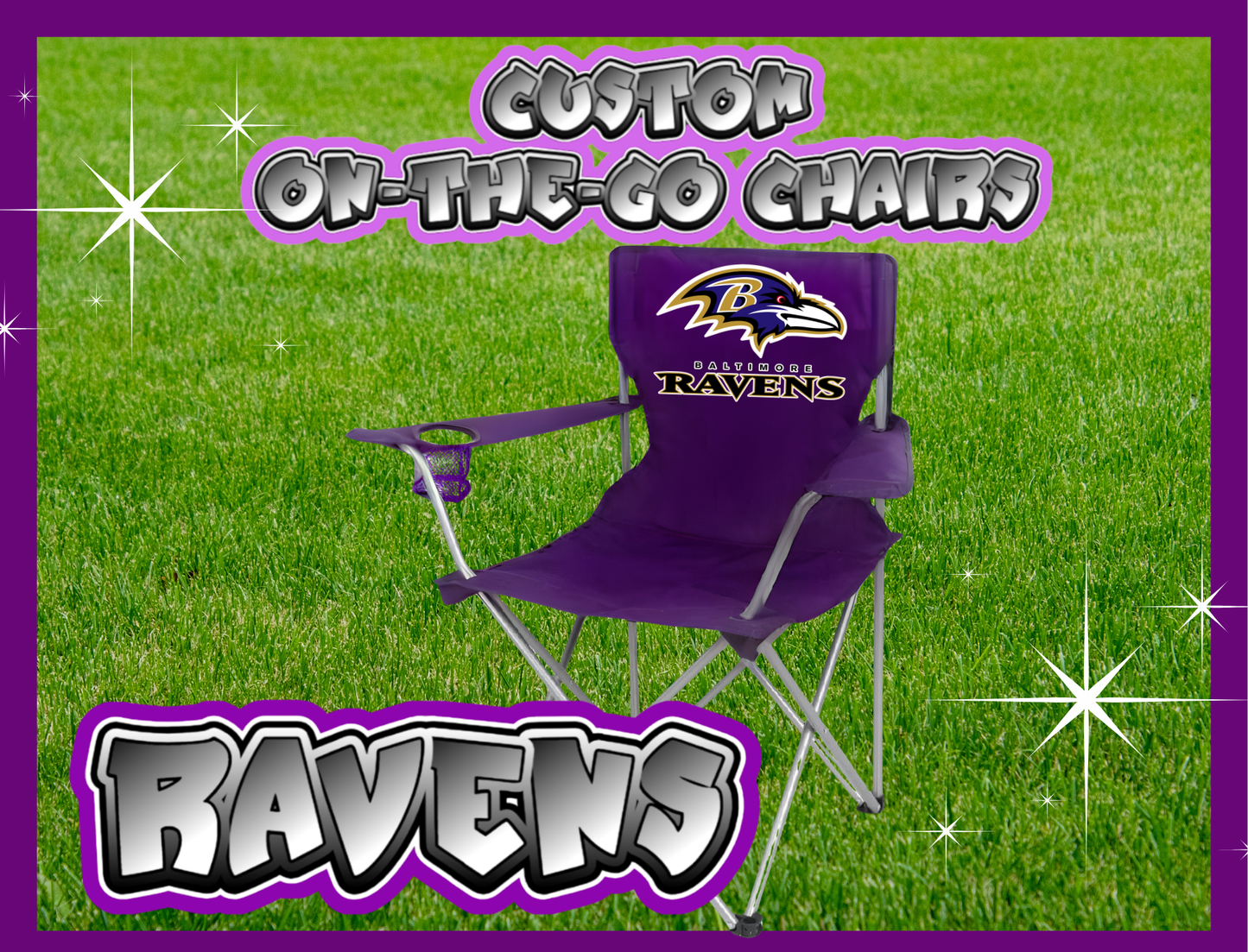 CUSTOM RAVENS ON-THE-GO CHAIR