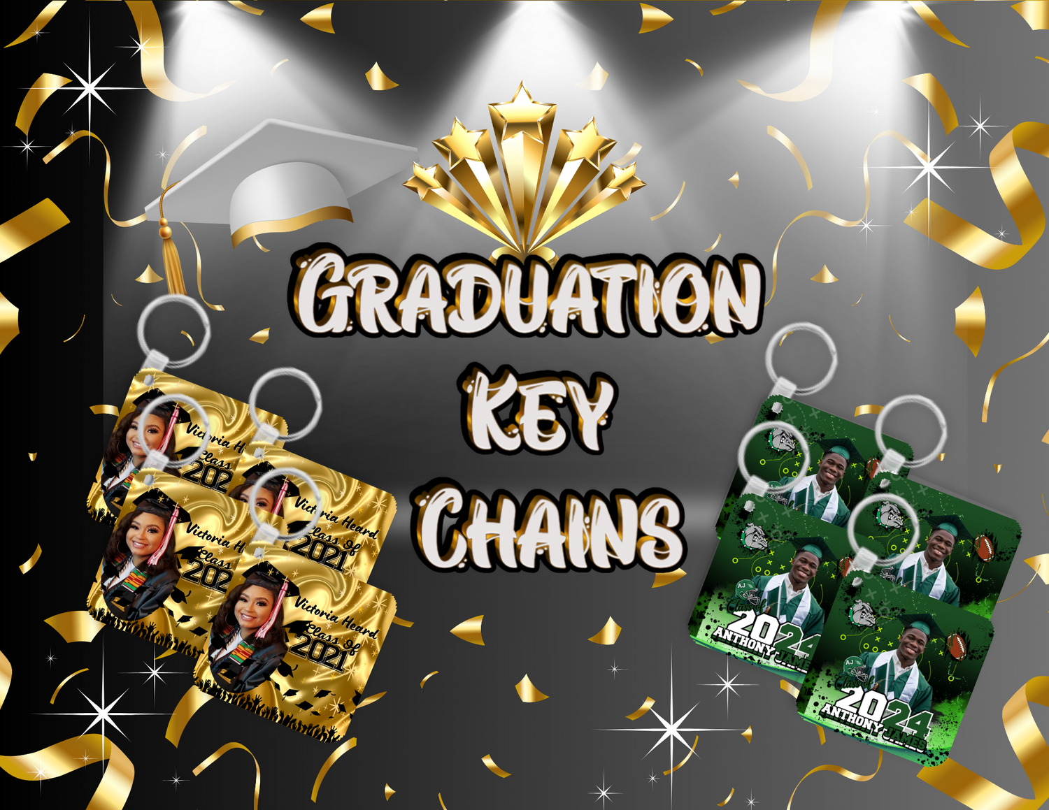 PERSONALIZED GRADUATION KEYCHAINS