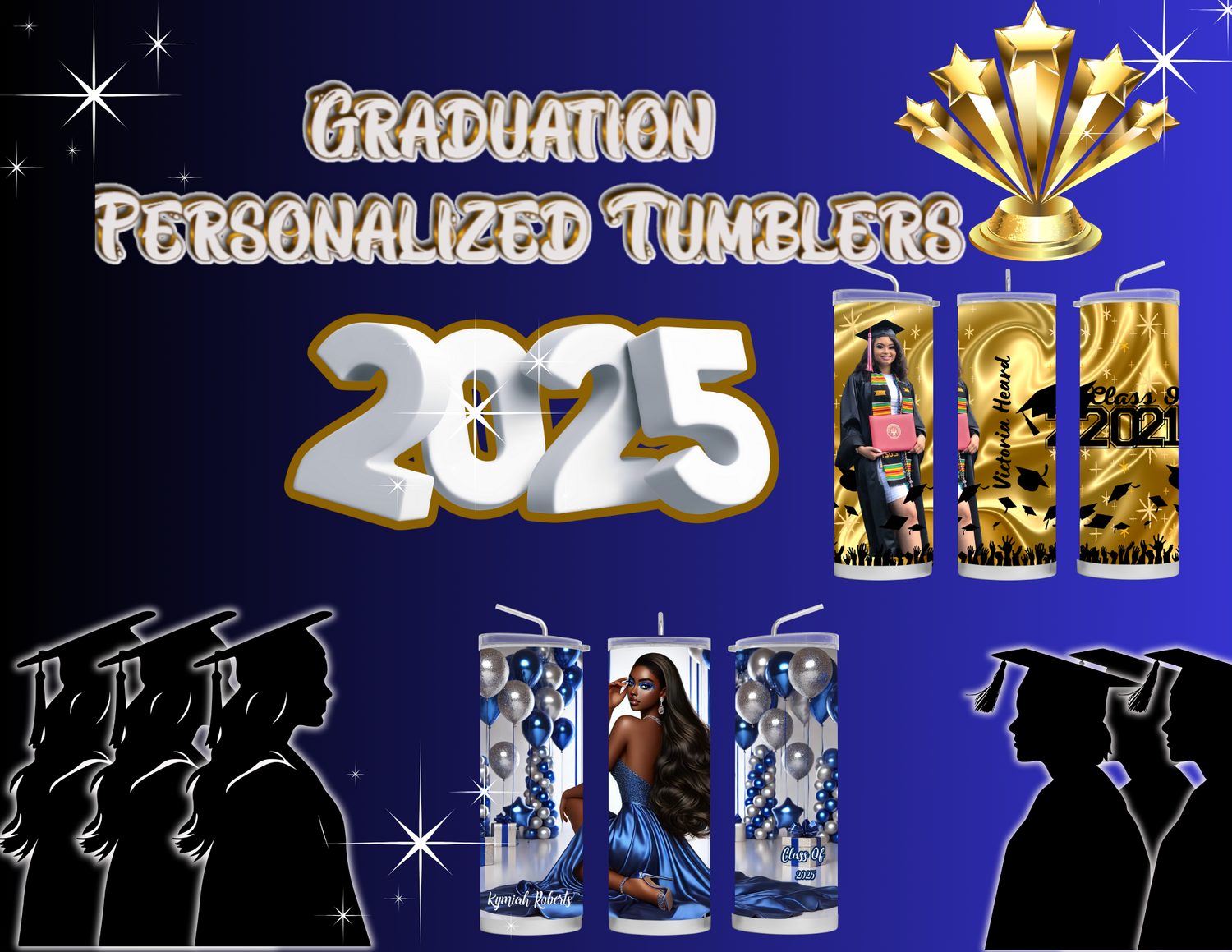 PERSONALIZED GRAD TUMBLERS