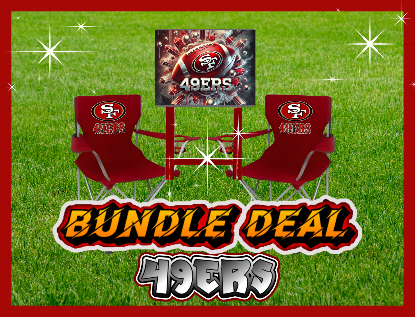 CUSTOM 49ERS CHAIR & TRAY SET
