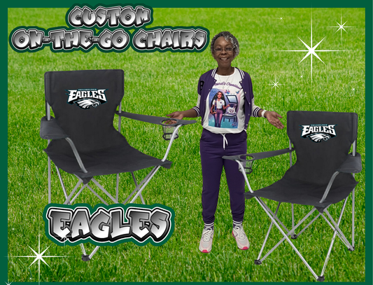 CUSTOM EAGLES ON-THE-GO CHAIR SET