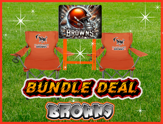 CUSTOM BROWNS CHAIR & TRAY SET