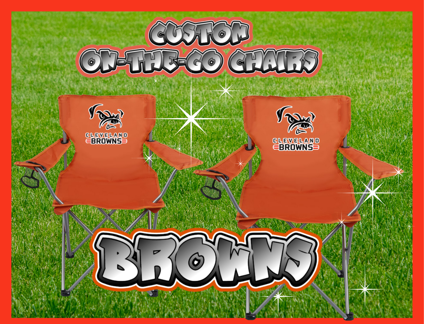 CUSTOM BROWNS ON-THE-GO CHAIR SET