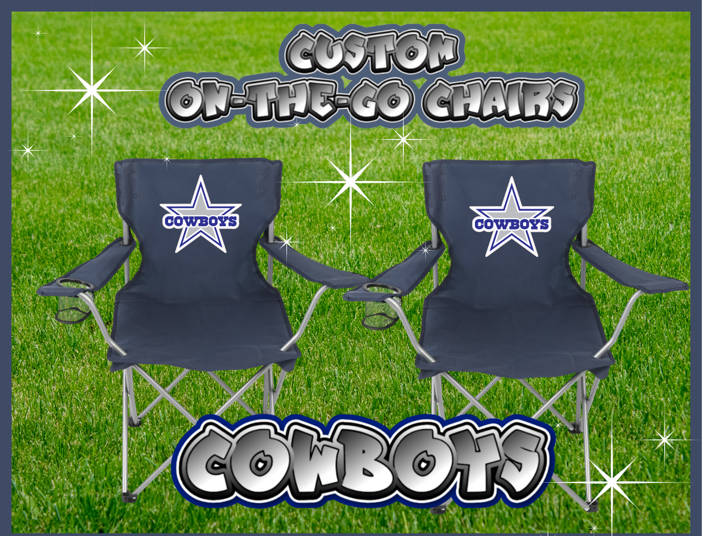 CUSTOM COWBOYS ON-THE-GO CHAIR SET