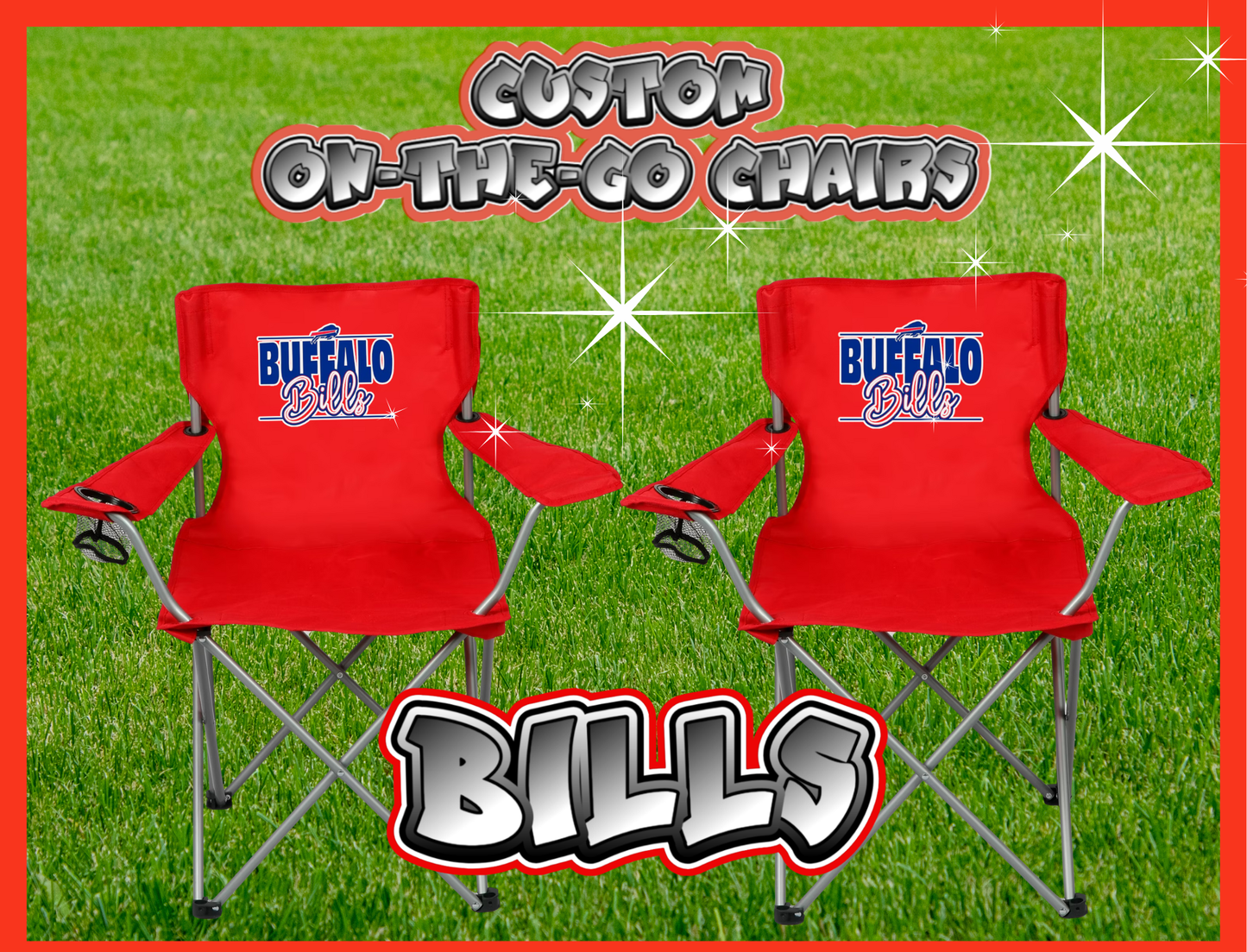 CUSTOM BILLS ON-THE-GO CHAIR SET