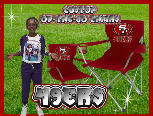 CUSTOM 49ERS ON-THE-GO CHAIR SET