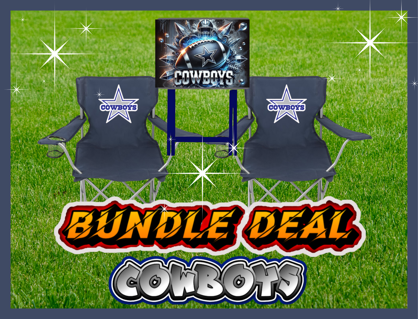 CUSTOM COWBOYS CHAIR & TRAY BUNDLE