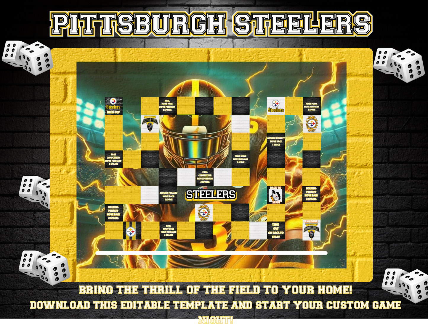 Pittsburgh Steelers Downloadable Board Game